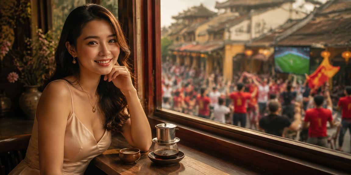 Người dùng tại Huế thưởng thức cà phê và nhận hoàn tiền cá cược thể thao trực tuyến